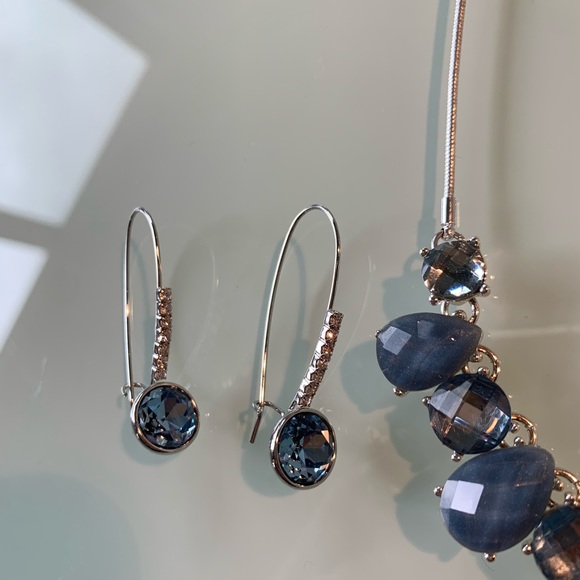 Blue and Silver Necklace and Earring Set - Picture 4 of 5